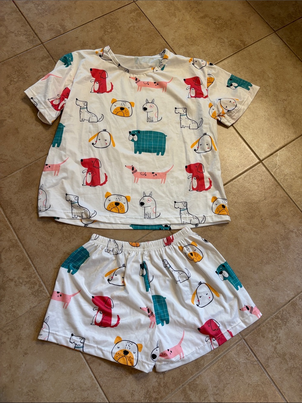 New pjs, short/shirt set w/dogs